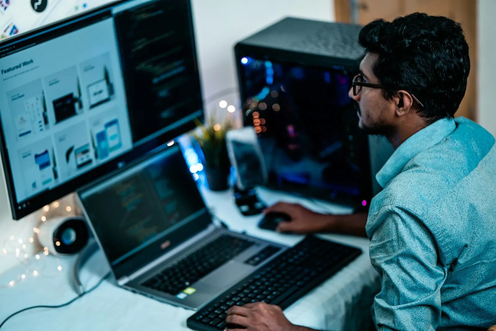 IT professional working at a computer