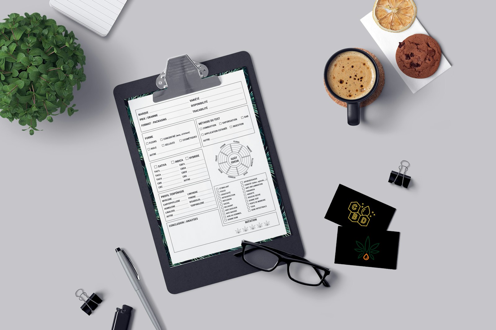 A clipboard with a checklist next to a cup of coffee